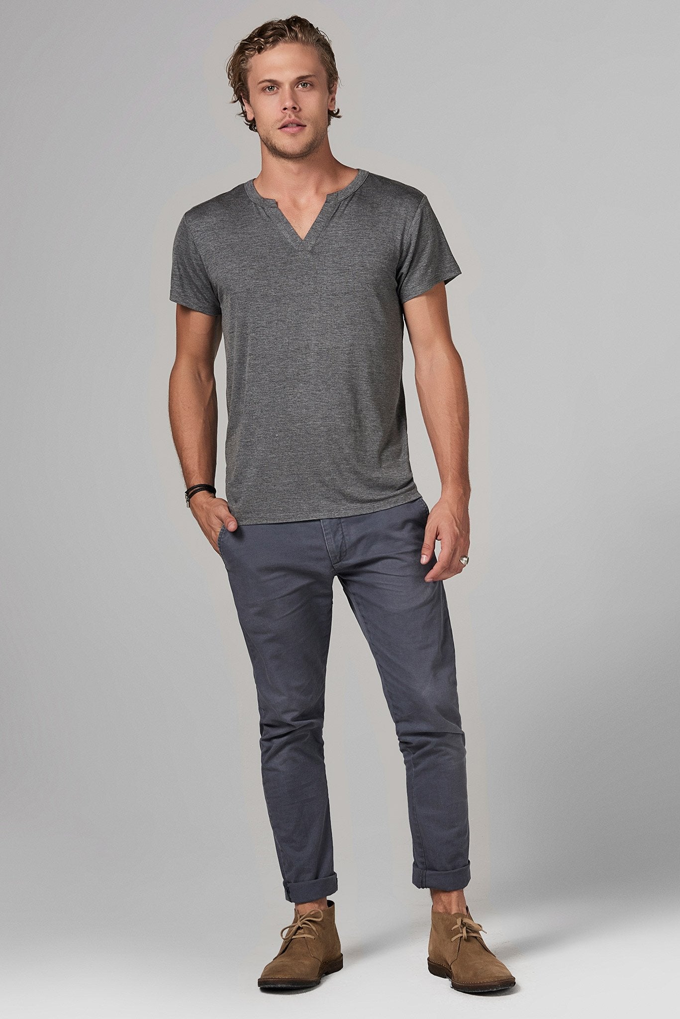 Men's Modal Cross V-Neck Tee