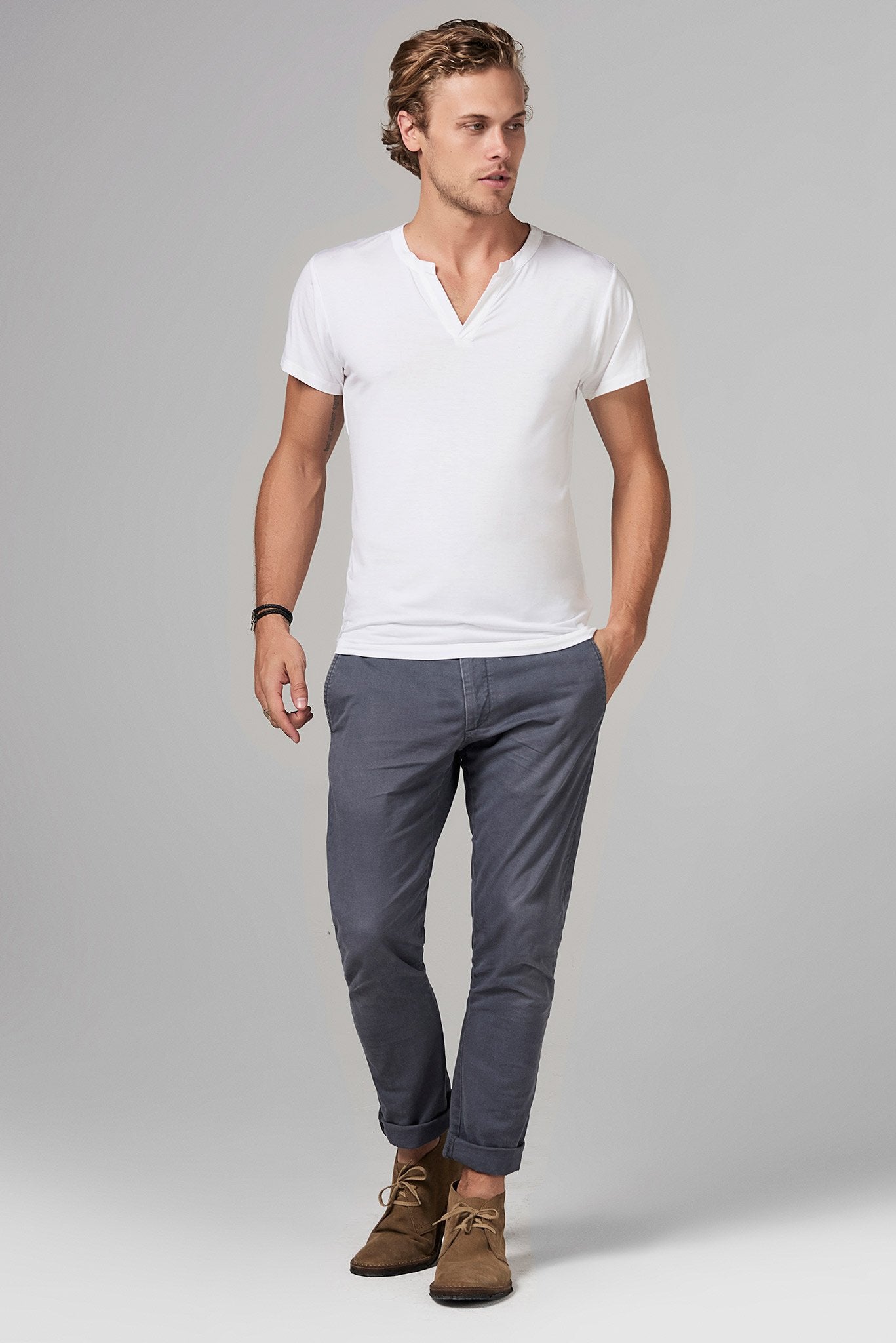 Men's Modal Cross V-Neck Tee