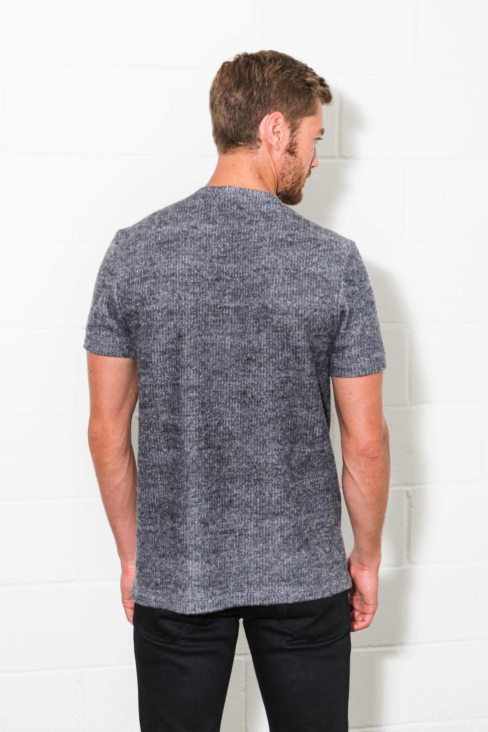 Men's Soft Knit Melange Short Sleeve Crew Tee