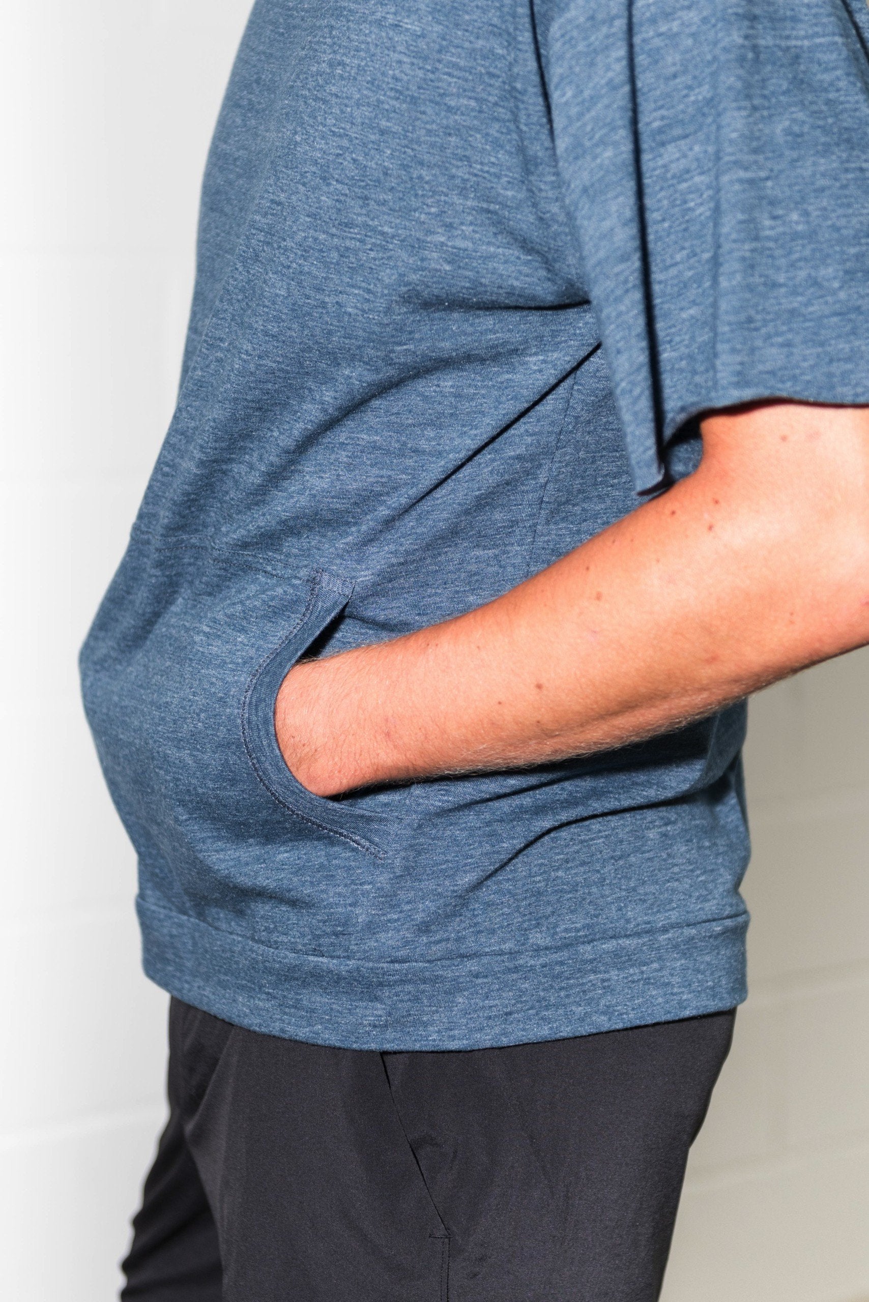 Men's Jersey Tee Kangaroo Pocket Hoodie