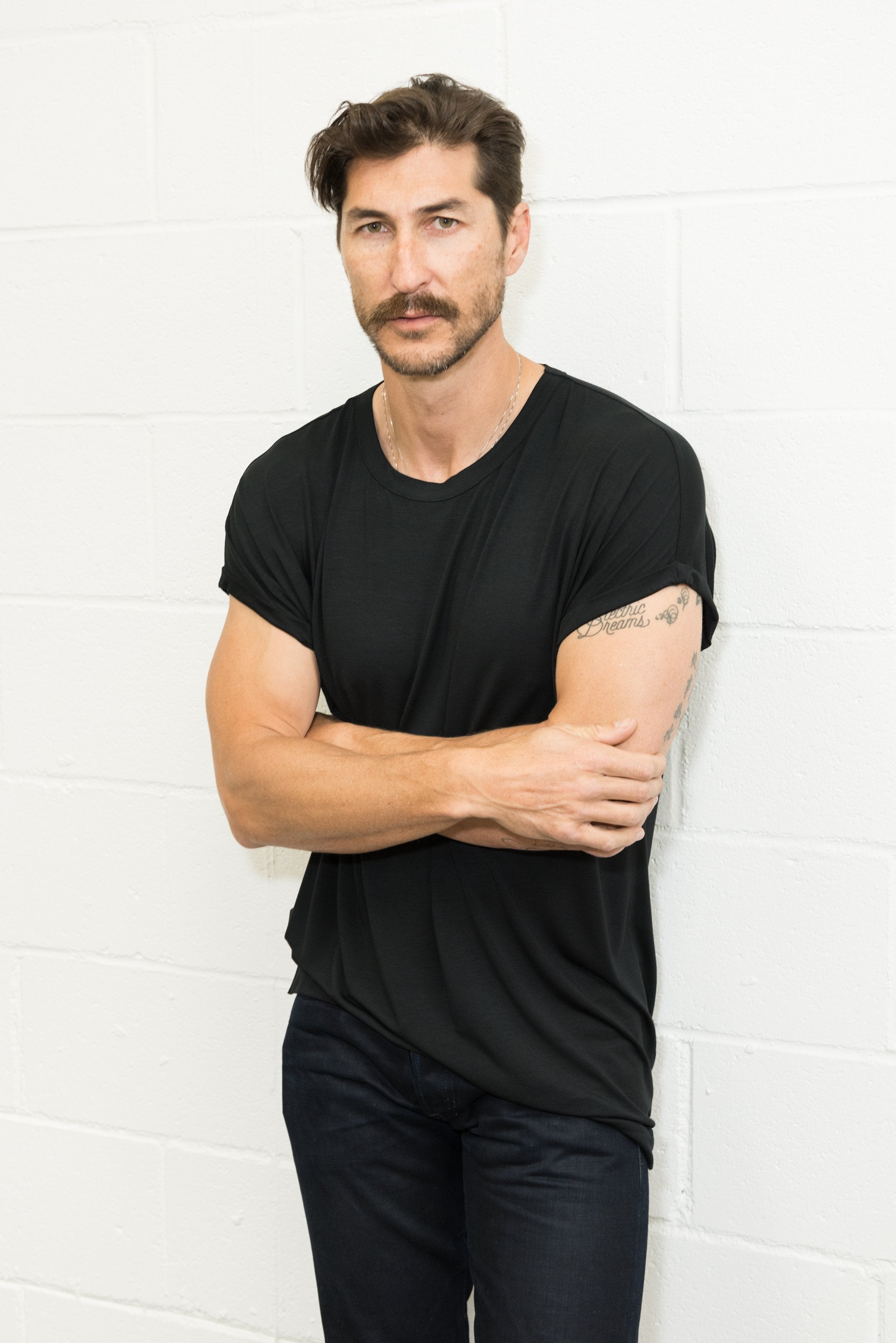 Men's Modal Hi-Lo Crew Neck Tee