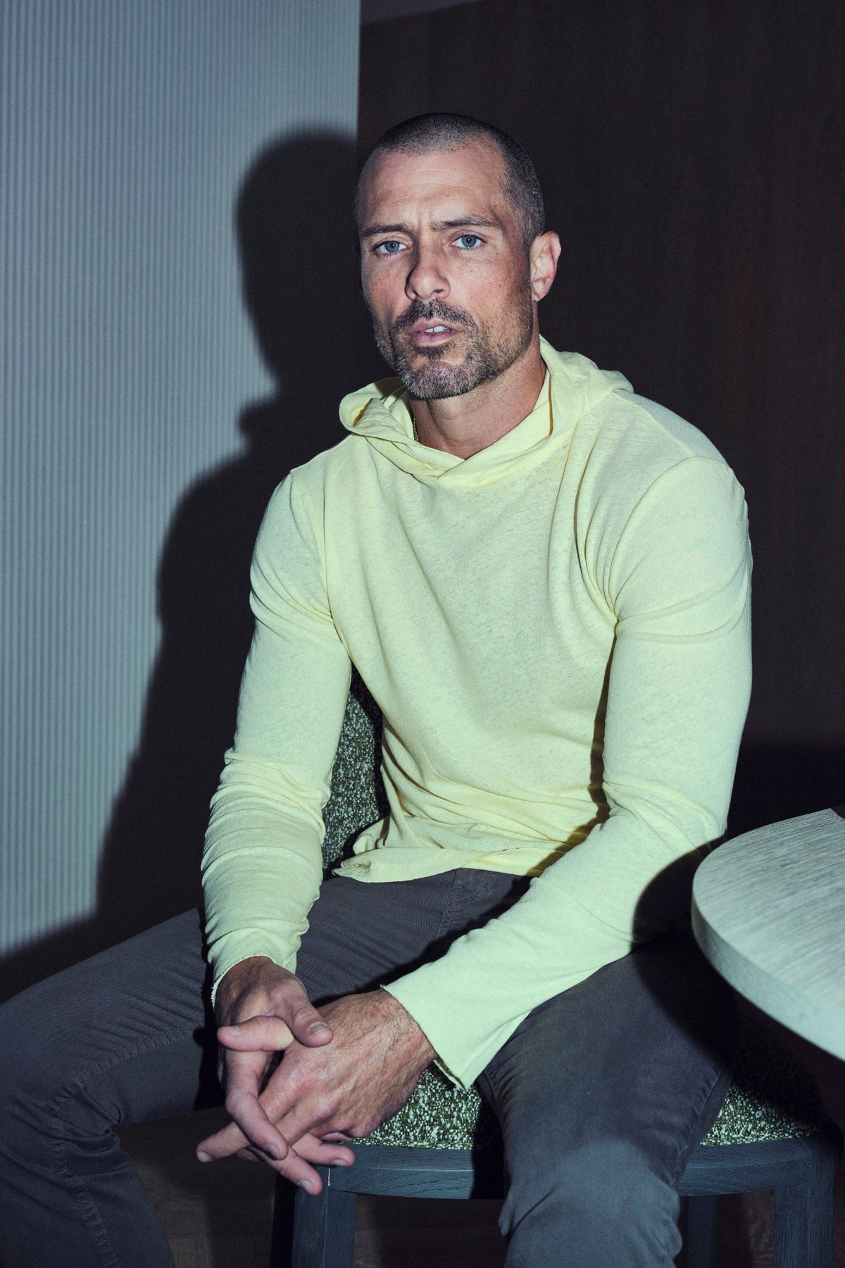 Men's Linen Blend Long Sleeve Hoodie