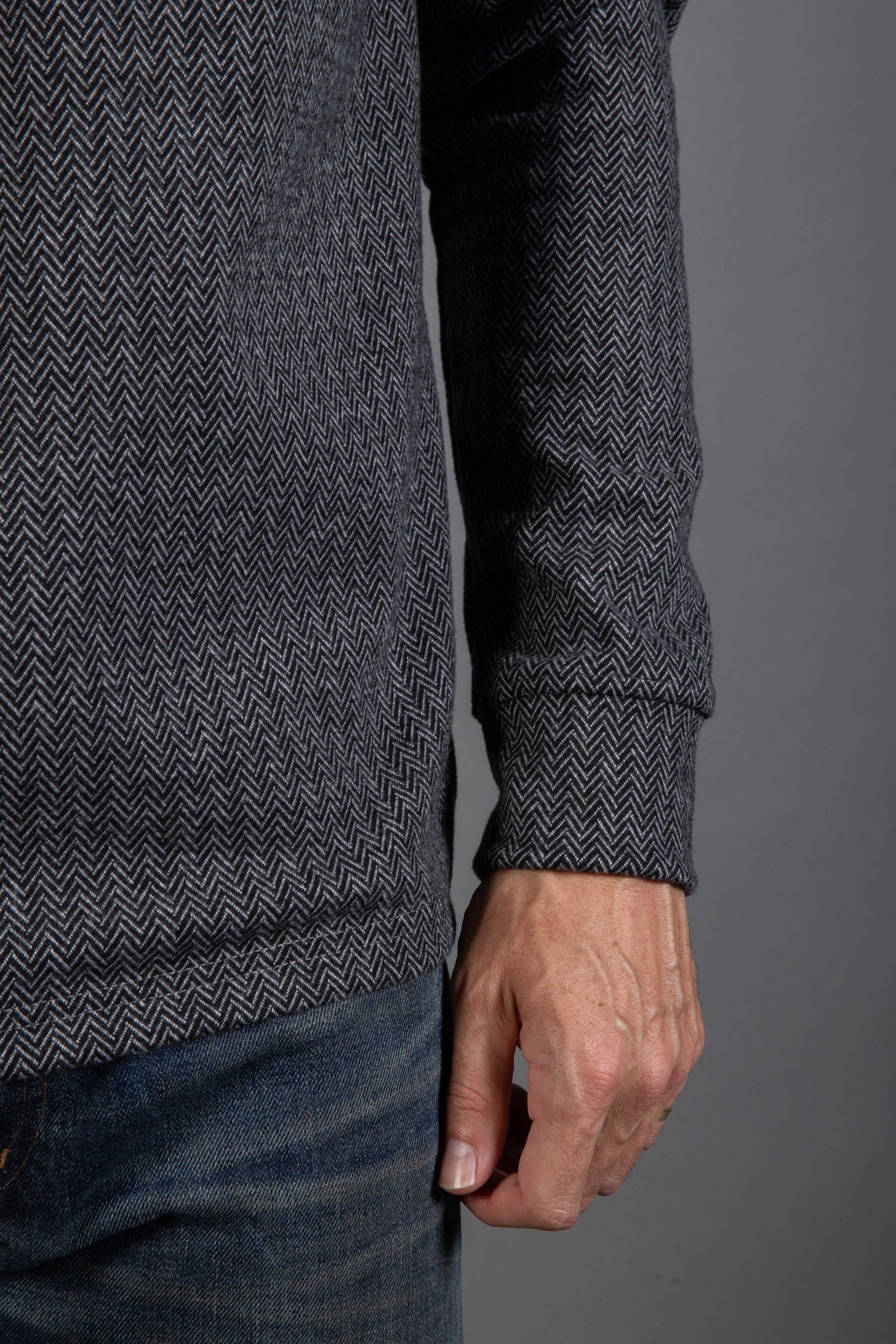Spencer Herringbone V-Neck Sweater