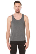 MEN'S MODAL SCOOP NECK TANK TOP - HEATHER GREY